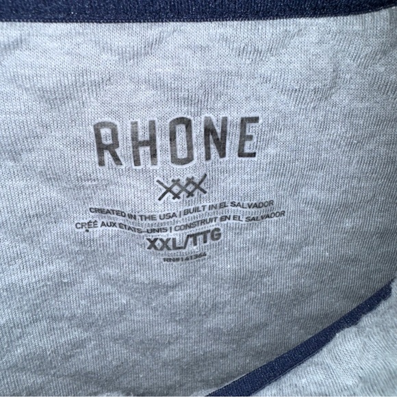 RHONE Gramercy Gray 1/4 Placket Pullover Sz 2XL Sweater Quilted Preppy Classic - Picture 12 of 16